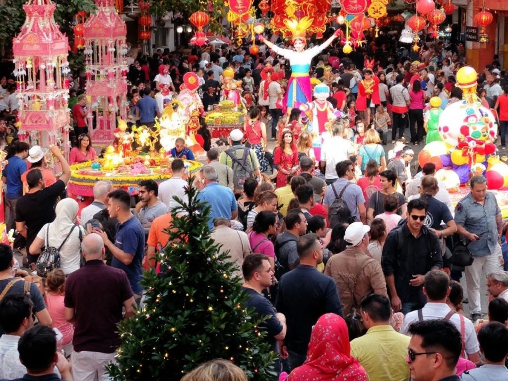 Evenimente culturale în capitală, oameni și atmosferă vibrantă.