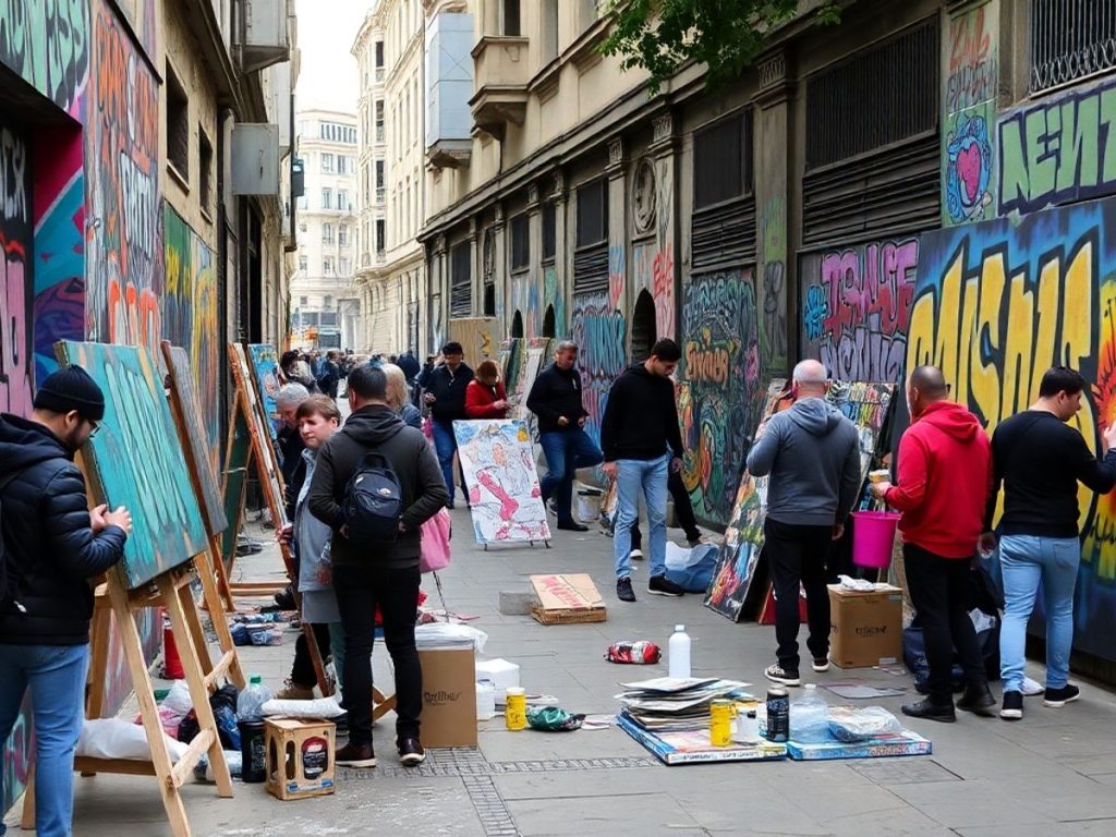 Artisti urbani din Bucuresti in actiune.